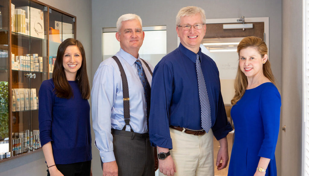 Left right: Drs. Jessica Harris, Mark Knautz, George Dobo, and Elizabeth Richwine.