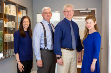 Left right: Drs. Jessica Harris, Mark Knautz, George Dobo, and Elizabeth Richwine.