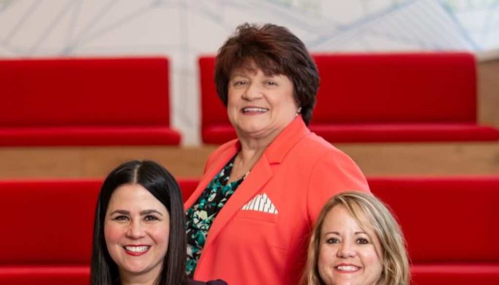 Cobb's leaders in tech: Michelle Pluskota (left), Sharon Stanley (center), and Heather Orrico (right).