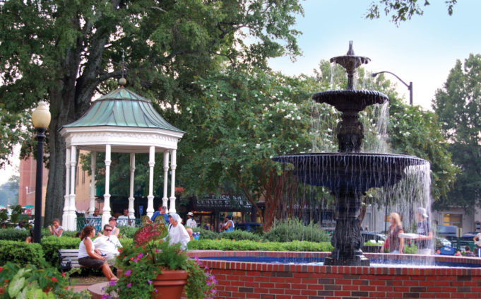 Most Generous City in America The fountain in Marietta Square