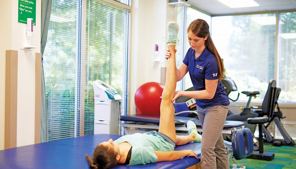 Child undergoing physical therapy session at CHOA