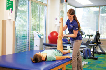 Child undergoing physical therapy session at CHOA