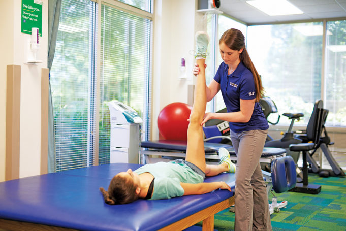 Modern PT Child undergoing physical therapy session at CHOA