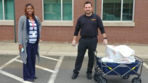 Tropical Smoothie Cafe owner delivering food to hospital