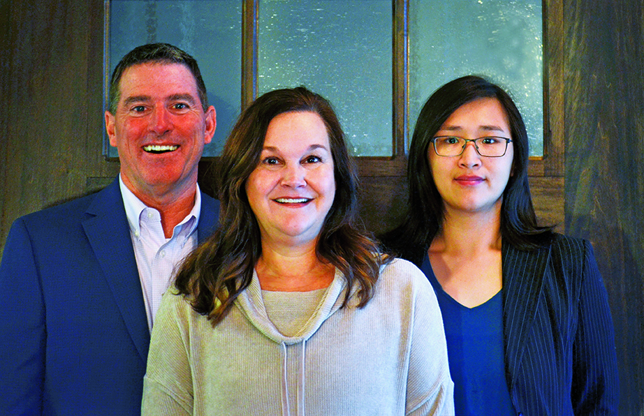 Pictured left to right: Tim McCormack, Cassie McCormack, and Carol Sprouse. 