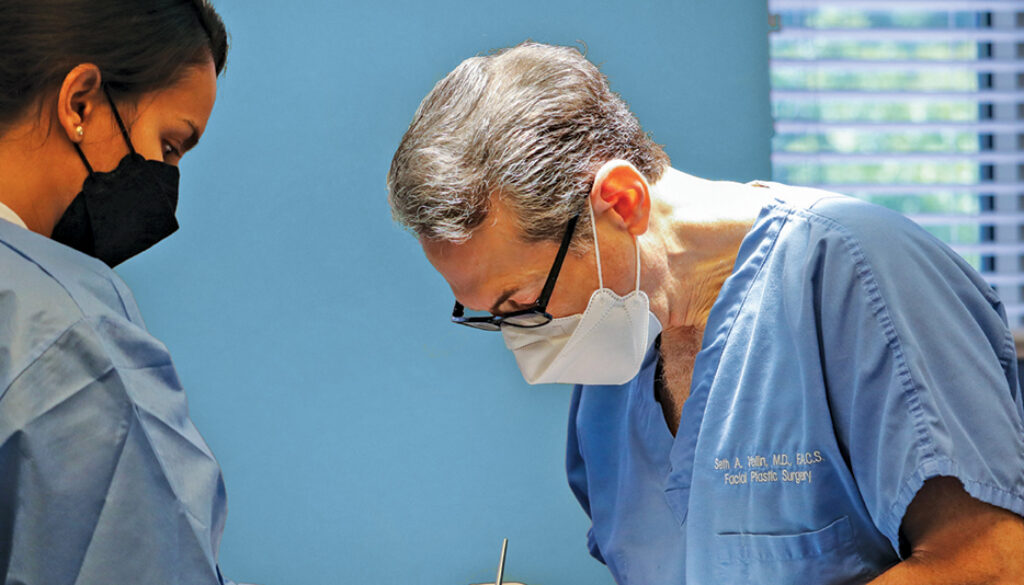Dr. Yellin in surgery