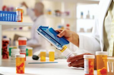 Pharmacist filling Prescription