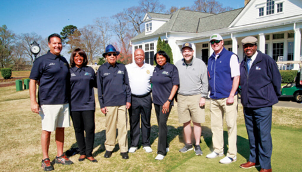 Cobb Sheriff’s Foundation Board Members with Sheriff Craig D. Owens Sr. Left to right: Ravi Puri (Americas Capgemini), Reverend Edwina Graham (Turner Chapel AME), Robert G. Haley (Founder and Executive Director), Sheriff Craig D. Owens Sr., Sharon Owens (Truist), Brent C. Brown (Chesley Brown International, Inc.), Mitch Rhoden (Futren Hospitality), Chesley McNeil (WXIA 11 Alive).