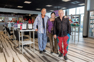Left to right: Three-13 Salon, Spa & Boutique owners Lester E. Crowell Jr., Marian Crowell, and Tony Lacey. All photos: LaRuche Photo