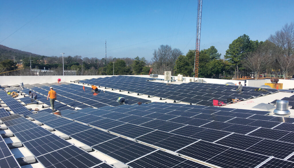 commercial solar panel installation