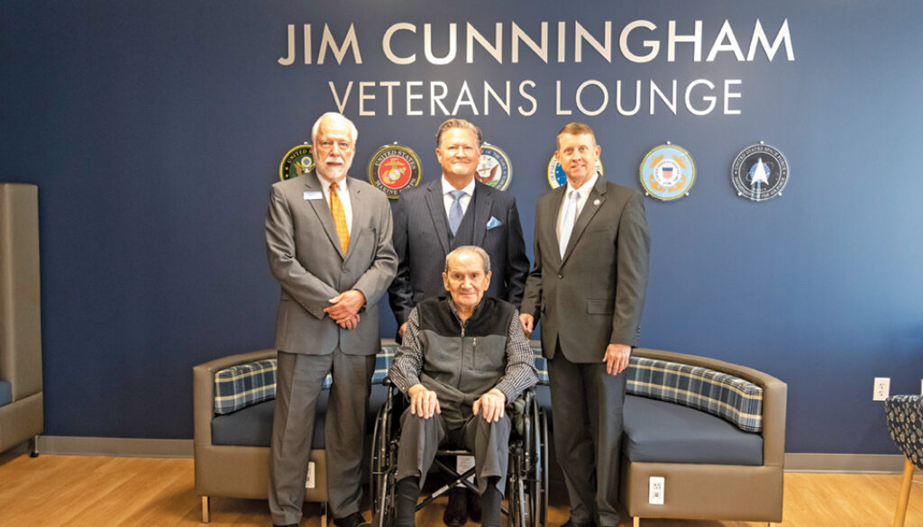 Dr Newcomb, Jay and Jim Cunningham and TCSG Commissioner Dozier