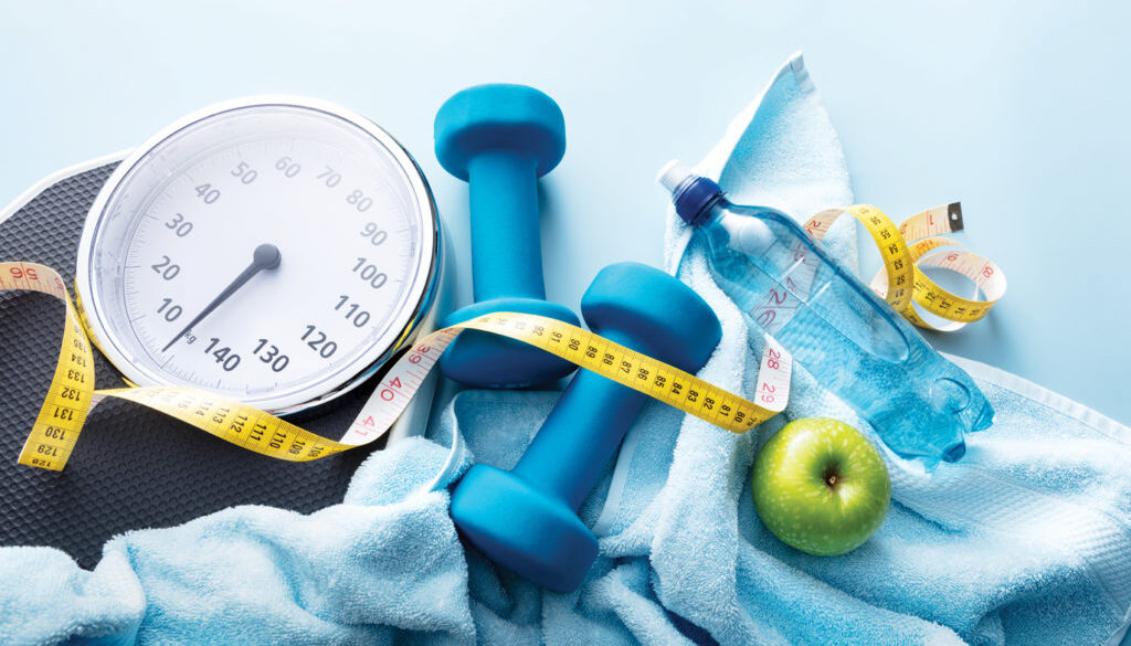 Health: Healthy Lifestyle Border Still Life. More health and sport equipment photos can be found in my portfolio. Please have a look