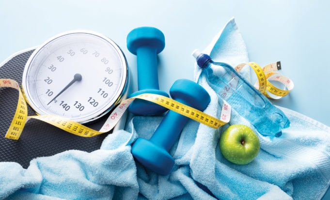 Progress Over Perfection Health: Healthy Lifestyle Border Still Life. More health and sport equipment photos can be found in my portfolio. Please have a look