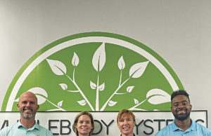 Working Smarter, Not Harder Top R-L: Alex Simmons, Emily Ferrell, Isabella Kujawa, and Eli McKnight. Bottom R-L: Kim Brinson, and Omega Bickham.
