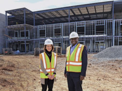 Creating a ‘Legacy of Care’ Construction is underway on A.G. Rhodes' Marietta location. Pictured L-R: Katie Smith Sloan, president and CEO of LeadingAge, and A.G. Rhodes CEO Deke Cateau.