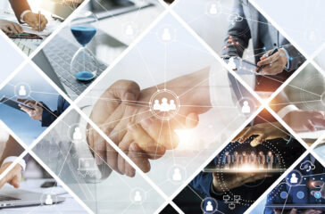 Global business structure of networking. Analysis and data exchange customer connection, HR recruitment and global outsourcing, Customer service, Teamwork, Strategy, Technology and social network