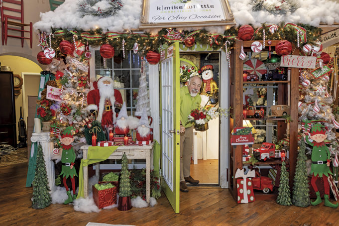 Putting Talent To Work For Cobb Mike Whittle, owner, K. Mike Whittle Designs Inc., is ready to serve your holiday flower and gift needs.