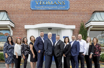 L-R: Jeri Brown, VP of Operations; Jennifer Hart, Client Service Executive; Layla Vanderslice, Client Service Executive; Nicole Eastwood, Director of Marketing; Aaron Calhoun, Financial Planner; Randy Yeomans, CEO; Nic Yeomans, President; Roxanne Dimon, Financial Planner; John Richter, Jr., Financial Planner; Bryce Hart, Client Service Intern; Amber Nguyen, Client Service Executive; and Michelle Stevens, Director of First Impressions.