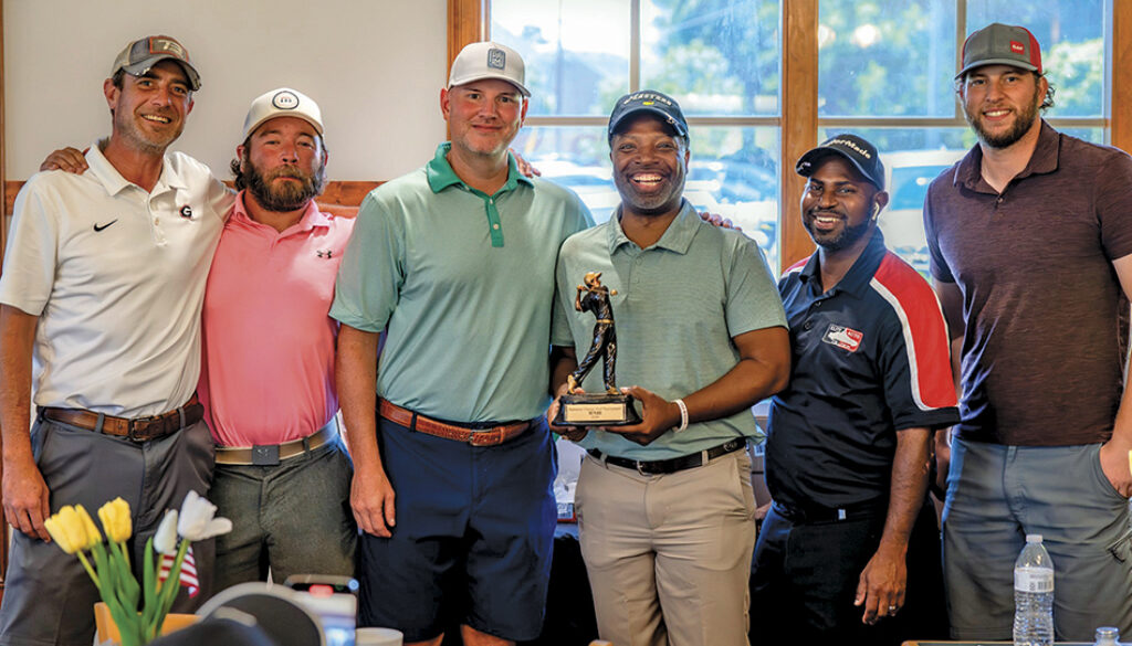 Mableton Mayor Michael Owens (center) at the 2024 Mableton Golf Classic.