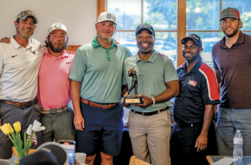 Mableton Mayor Michael Owens (center) at the 2024 Mableton Golf Classic.