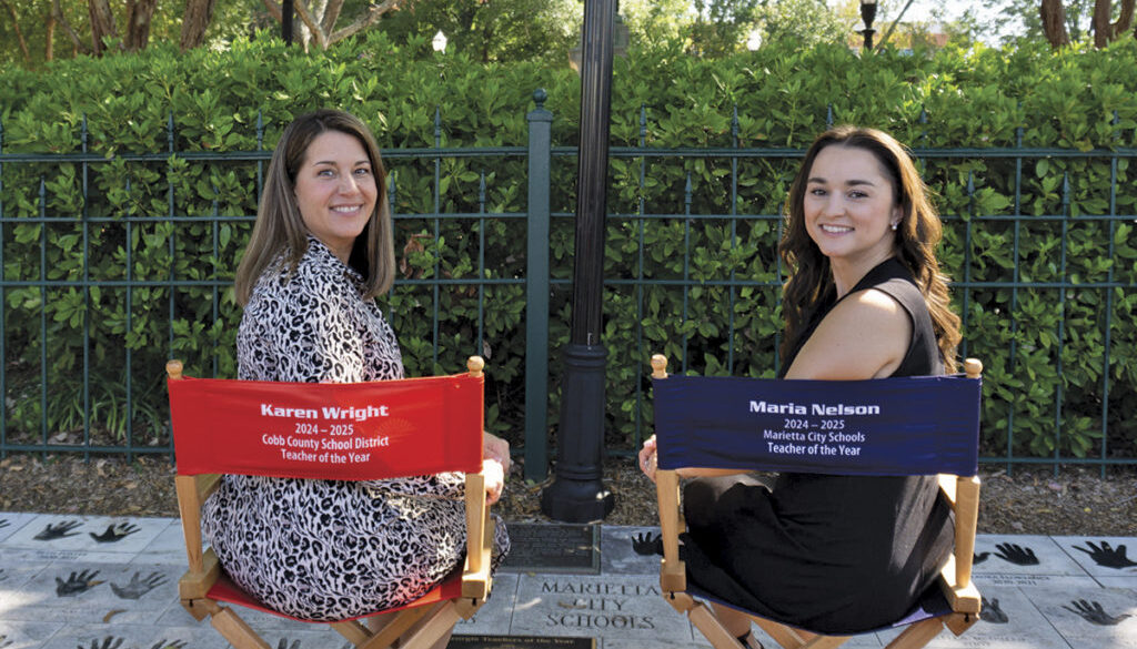 Karen Wright of Big Shanty Intermediate School and Maria Nelson of the Marietta Center for Advanced Academics.