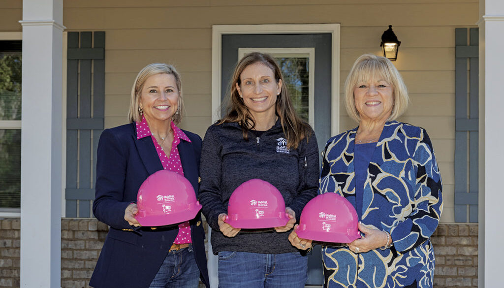 L to R: Women Build Co-Chair Stacey Chapman, Habitat NWMA CEO Jessica Gill, and Women Build Co-Chair Kim Gresh.