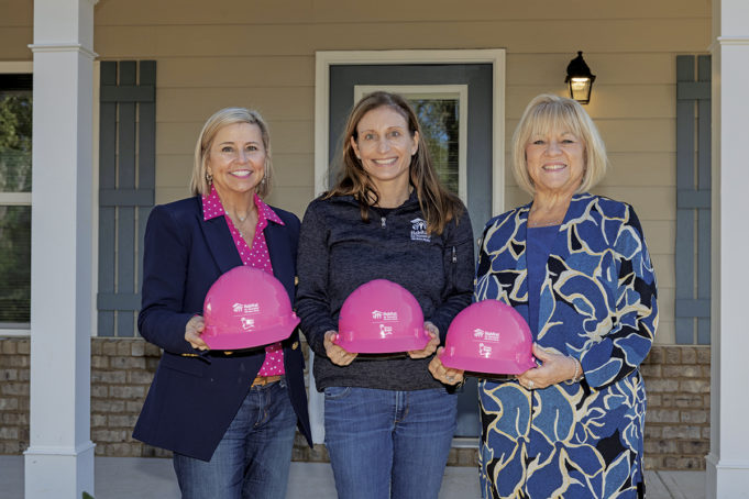 Building A Dream For Cobb Women L to R: Women Build Co-Chair Stacey Chapman, Habitat NWMA CEO Jessica Gill, and Women Build Co-Chair Kim Gresh.