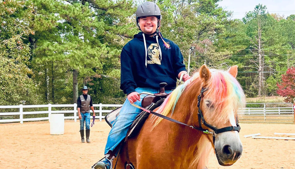 Hippotherapy — a therapy method that incorporates the movement of a horse to improve motor and sensory functions of the rider.