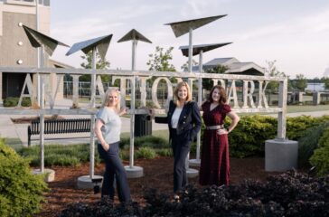 L-R: Town Center CID’s Director of Community Engagement, Jennifer Hogan; Executive Director, Tracy Styf; and Director of Projects and Planning, Alisha Smith.