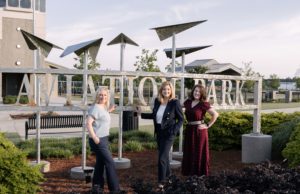 Connected By Vision L-R: Town Center CID’s Director of Community Engagement, Jennifer Hogan; Executive Director, Tracy Styf; and Director of Projects and Planning, Alisha Smith.