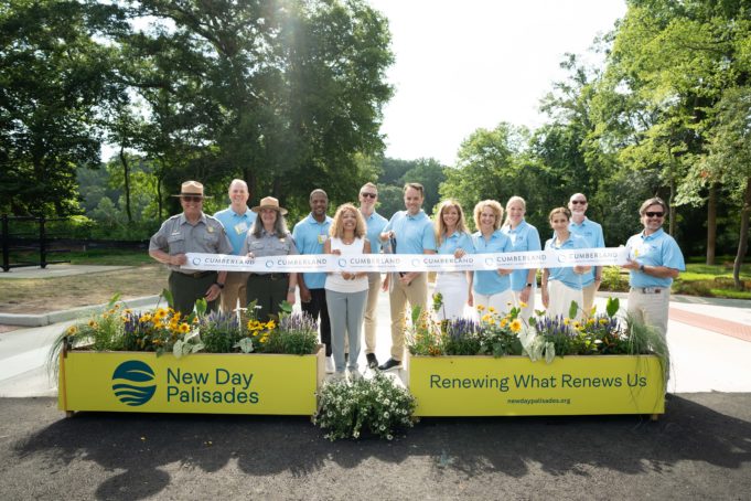 ‘Our Front Door’ From L-R: National Park Service Regional Director Darrell Echols, CRNRA Superintendent Ann Honious, Congresswoman Lucy McBath (GA-6), CID Board Member Stephen Gentry, One Cumberland Board Vice Chair Melissa Cantrell, and Executive Director of the Cumberland CID and One Cumberland Kim Menefee.