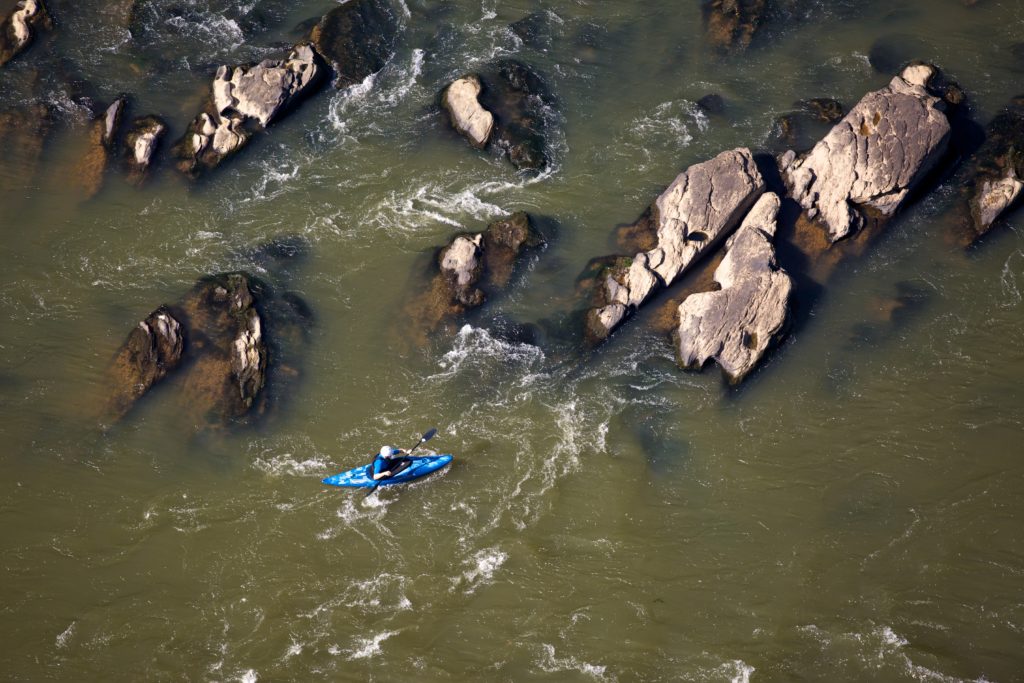 kayaker on the Chattahoochee river