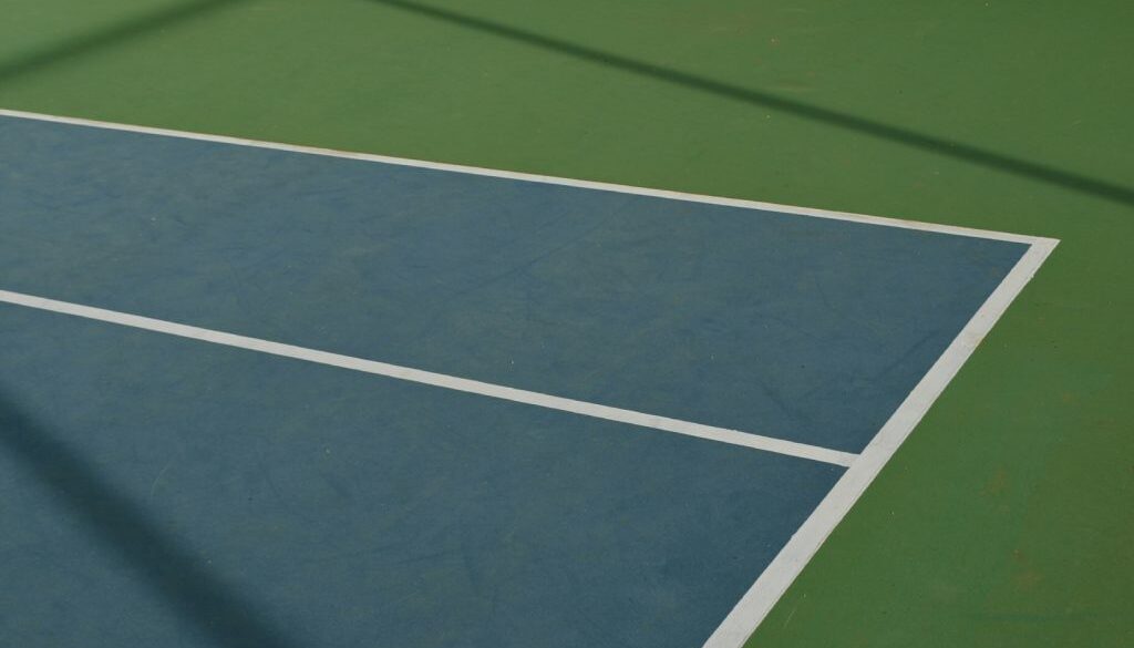 Close-up of tennis court surface