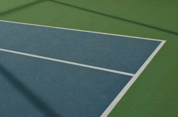 Close-up of tennis court surface