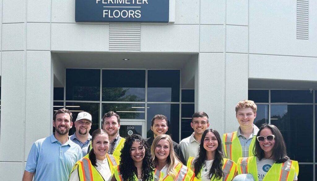 KSU student Denise Santos and the Perimeter Floors team.