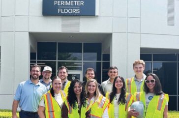 KSU student Denise Santos and the Perimeter Floors team.