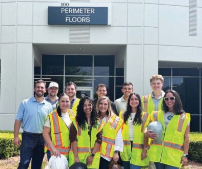 KSU student Denise Santos and the Perimeter Floors team.