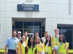Talent Match KSU student Denise Santos and the Perimeter Floors team.